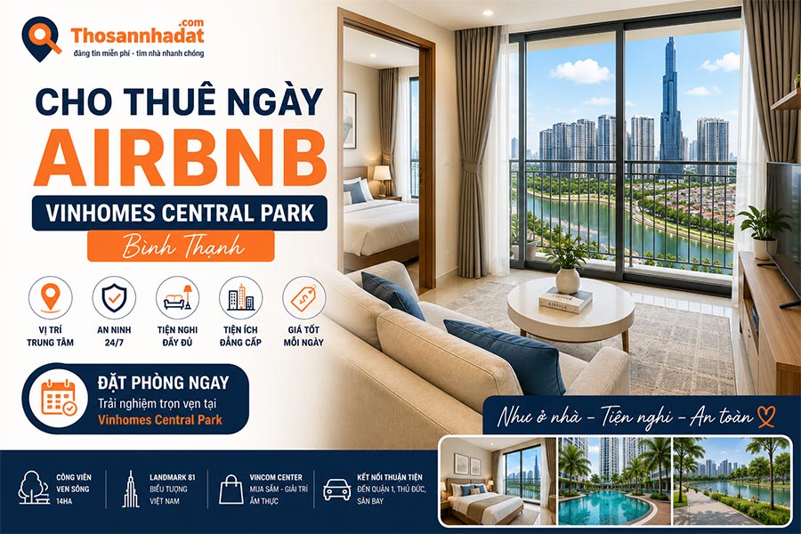 Cho thuê ngày Air BNB Vinhomes Central Park Bình Thạnh